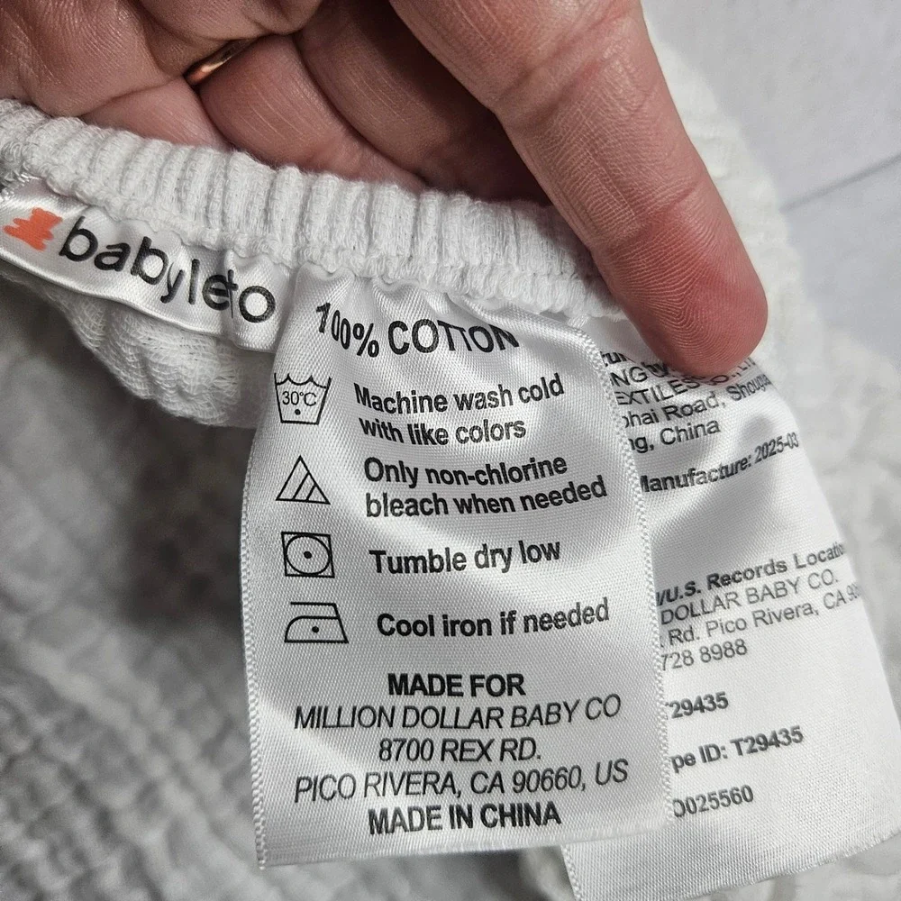 Babyletto White Muslin Cotton Oval Mini Crib Fitted Sheet T29435